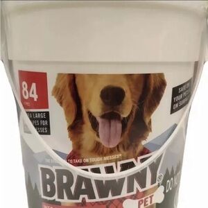 Pet Care Brawny Wet Cleaning Wipes 84 Wipes Bucket. Brand New.